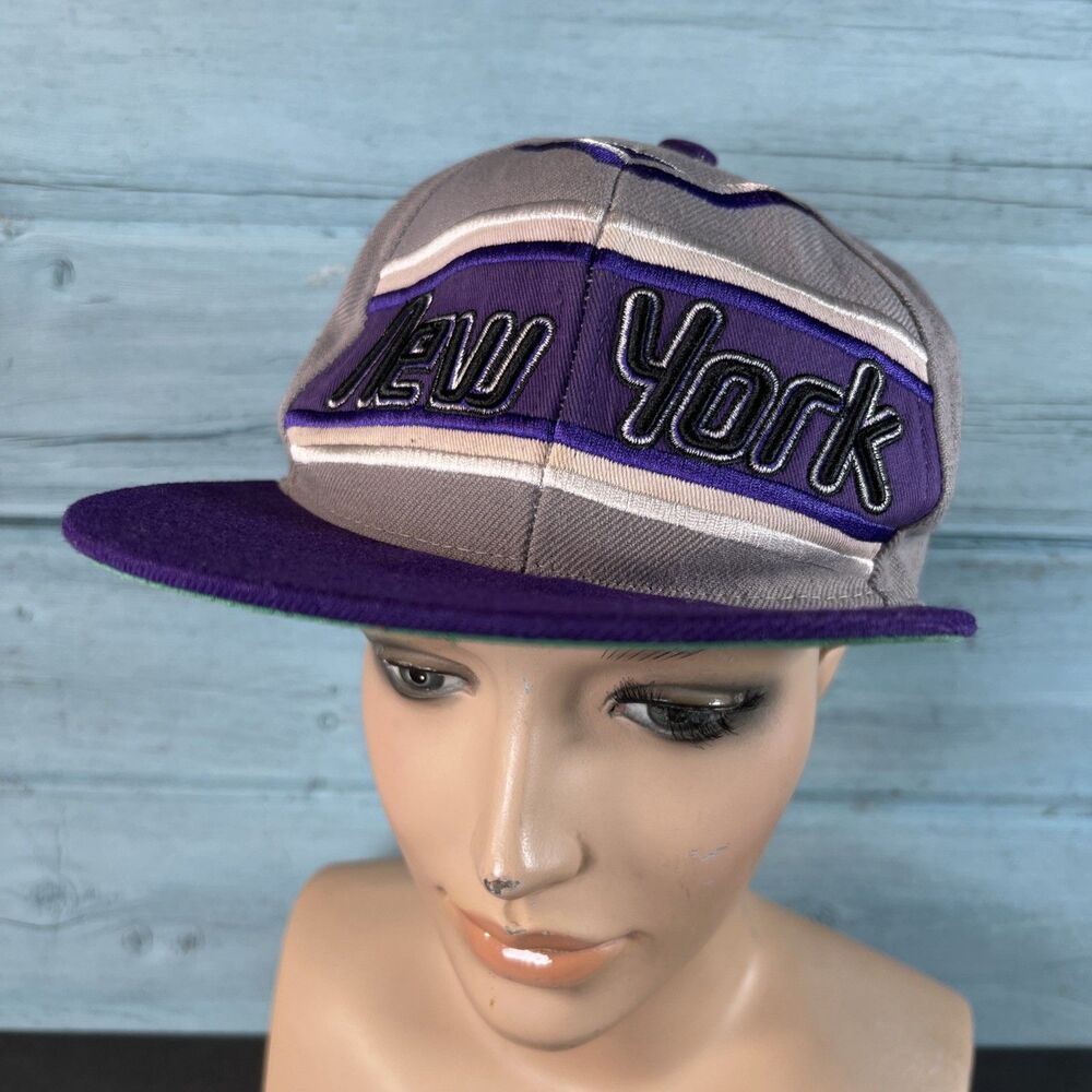 New York Cap Purple Black White Grey City Hunter Usa
